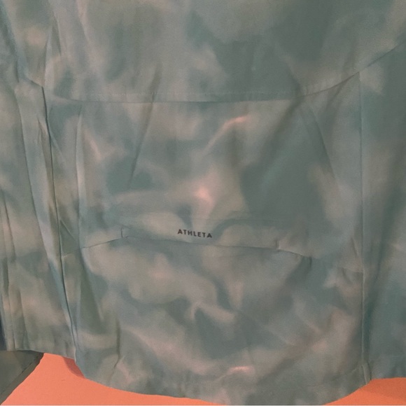 Athleta run with it jacket turquoise pool print size 1X - Picture 8 of 10